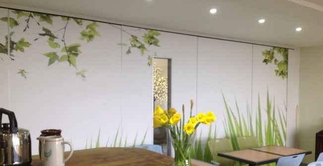 Sliding Hanging Room Dividers in Aingers Green